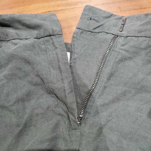 ARITZIA WILFRED "Jallade" Linen Tie Waist Trousers In Sage Green - Picture 12 of 13